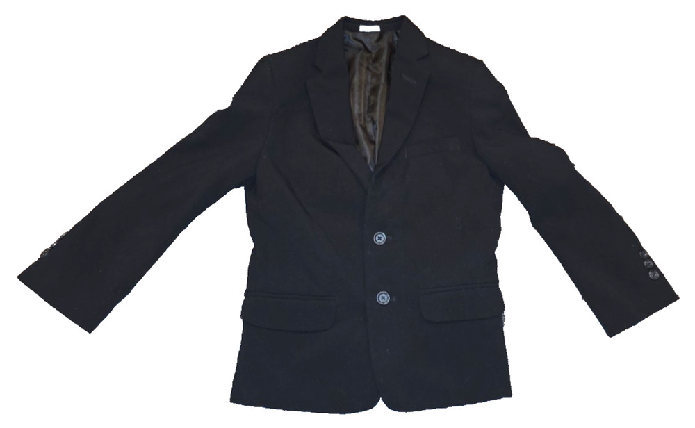 Calvin Klein Boys Black Blazer Suit Jacket Size 8 Dress Coat Formal Wedding